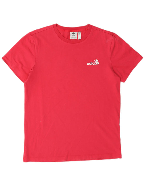 T-shirt grafica da donna Adidas Top UK 8 Small in cotone rosa