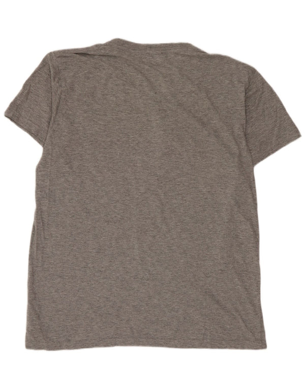 T-shirt grafica da uomo Diesel Top grande in cotone grigio