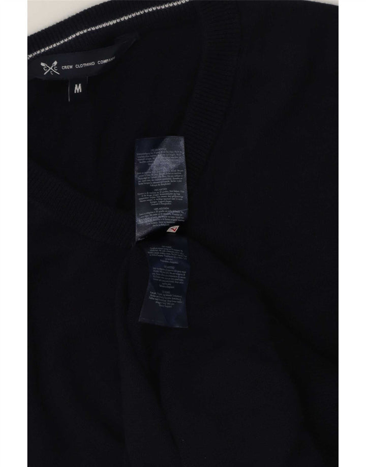 Crew Clothing Maglione da uomo con scollo a V in cotone medio blu navy