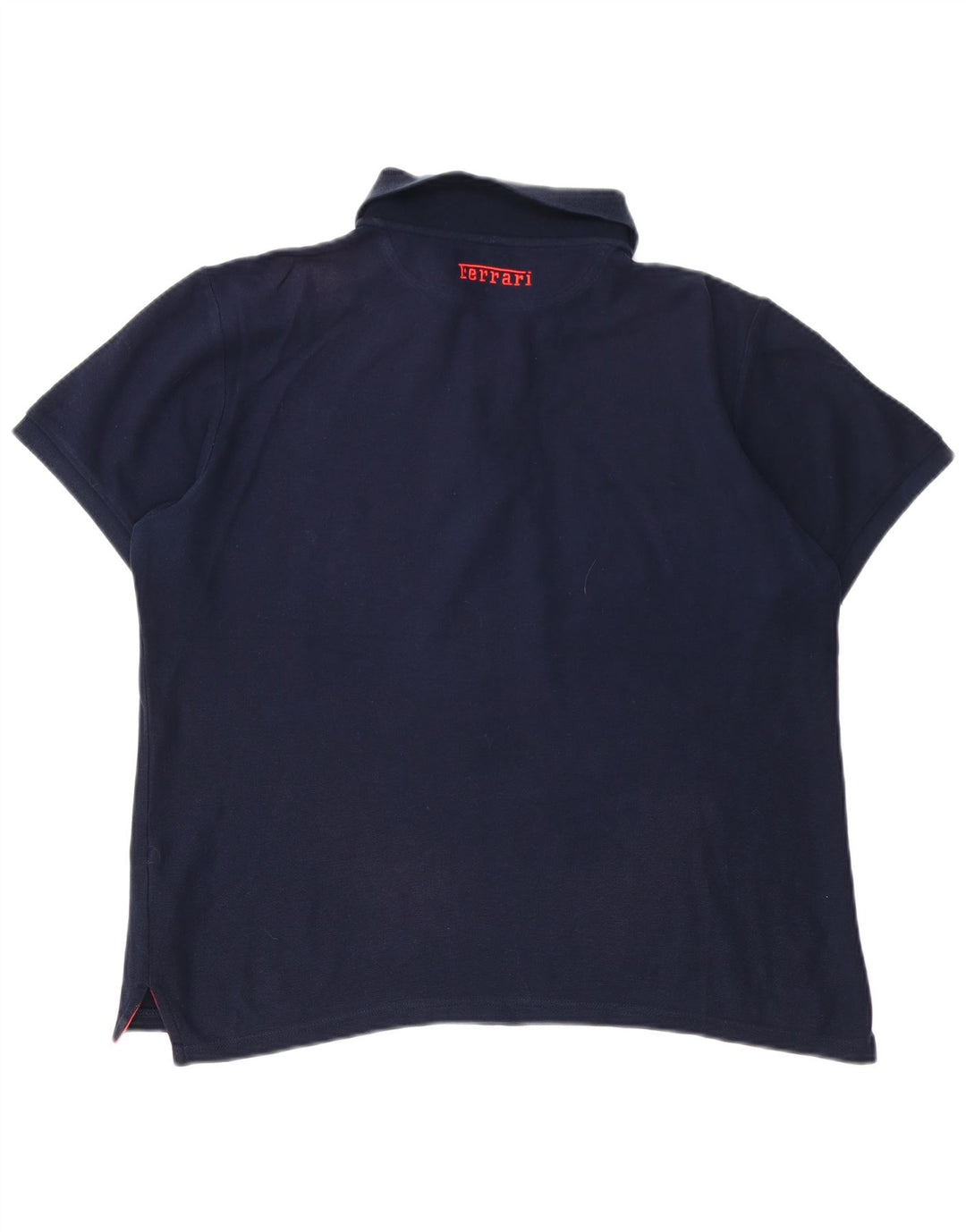 Polo Uomo Ferrari Media Cotone Blu Navy
