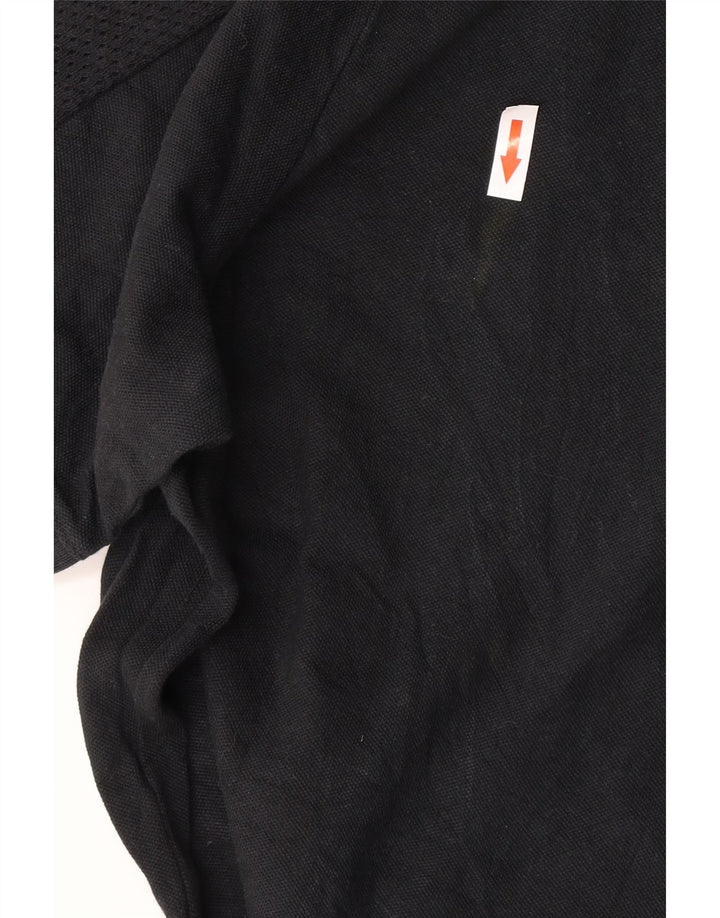 Polo Puma da uomo piccola in cotone nero