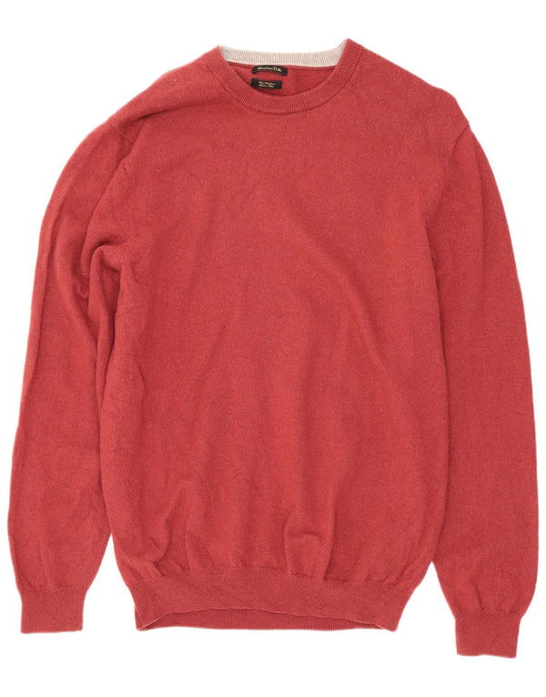 Maglione maglione girocollo da uomo Massimo Dutti XL in lana rossa