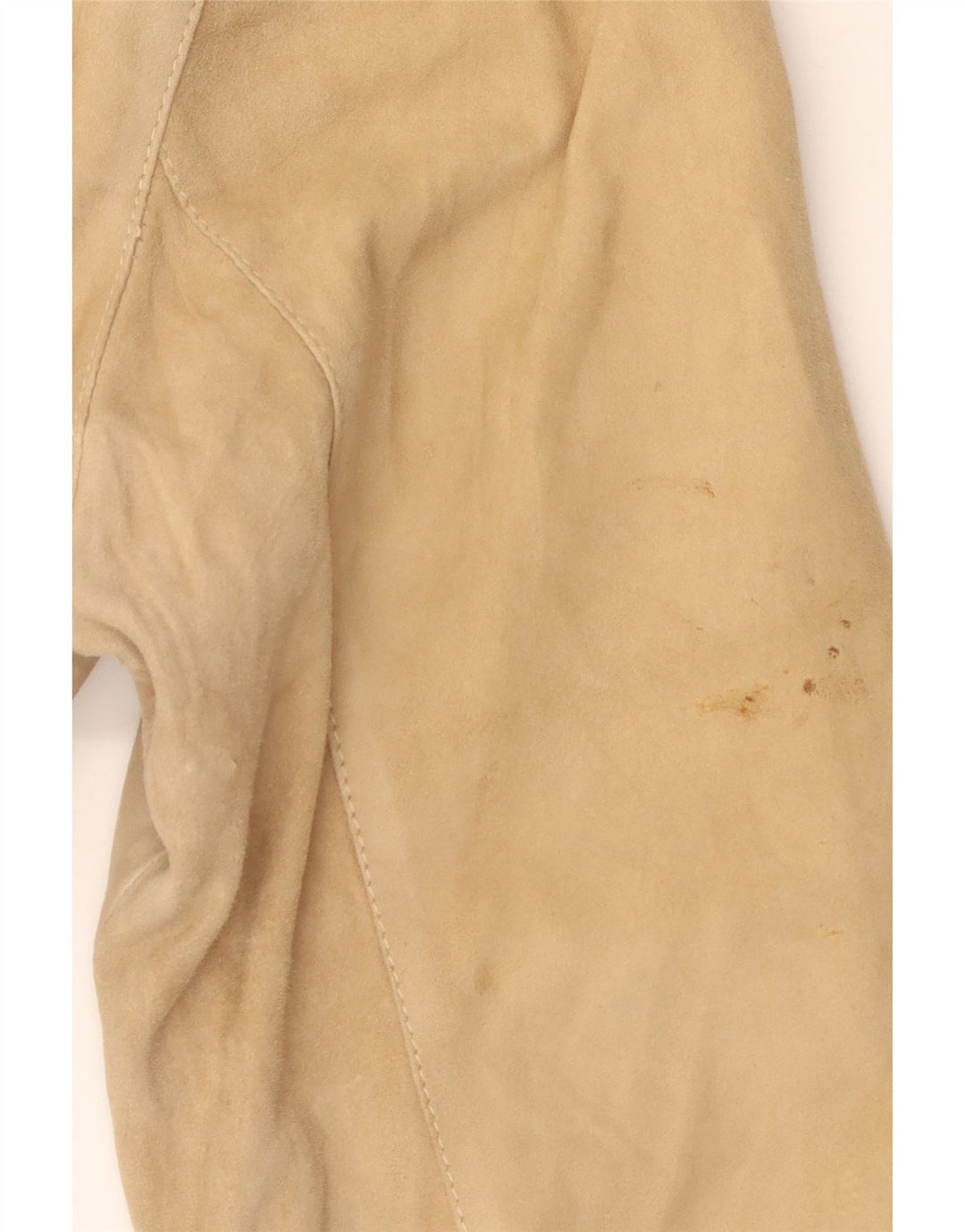 Soprabito da donna in pelle scamosciata VINTAGE IT 46 Large in pelle beige