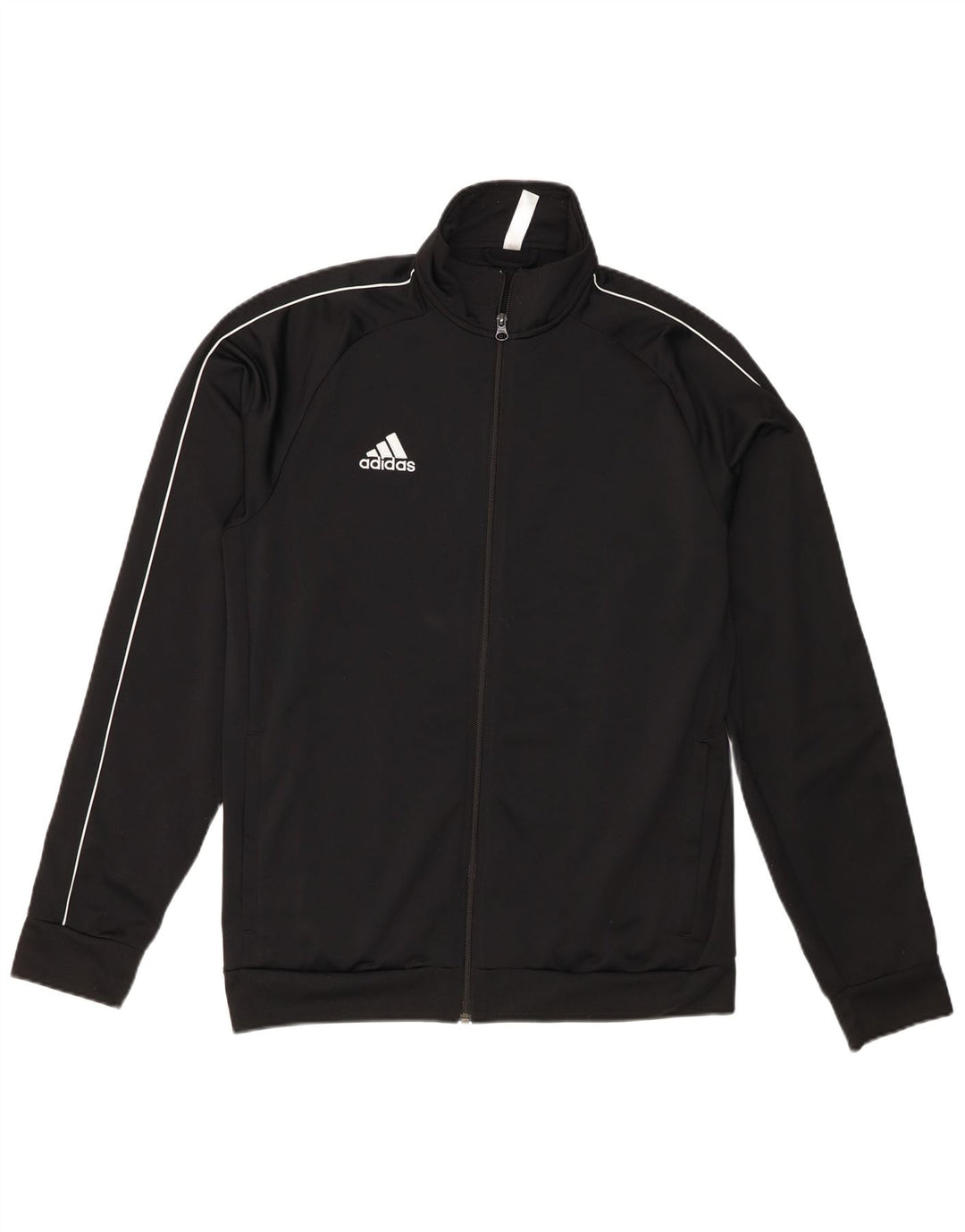 Giacca da ginnastica da uomo Adidas Large nera in poliestere