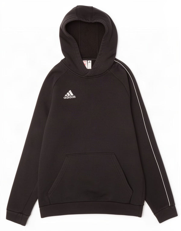 Felpa con cappuccio da ragazzo Adidas 15-16 anni in cotone nero