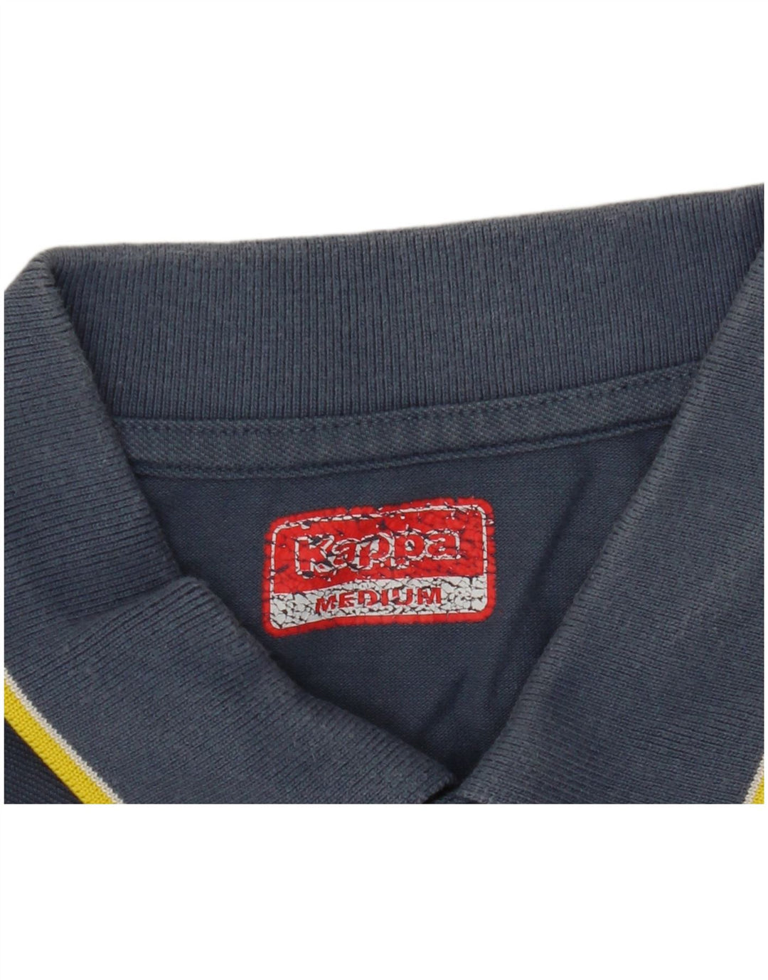 Polo Kappa da uomo a maniche lunghe blu medio