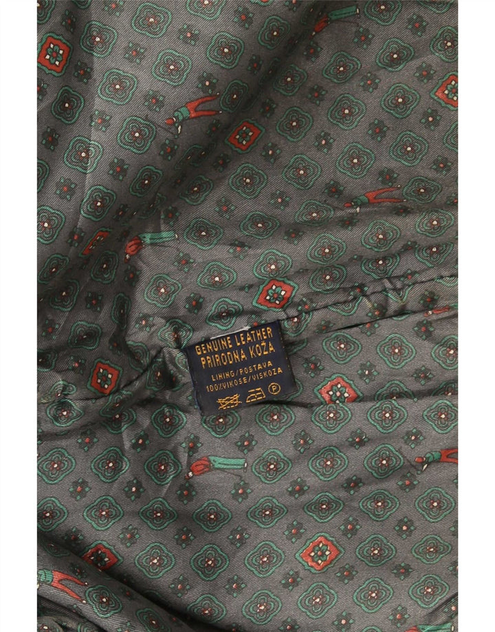 Giacca in pelle vintage da uomo UK 42 XL nera