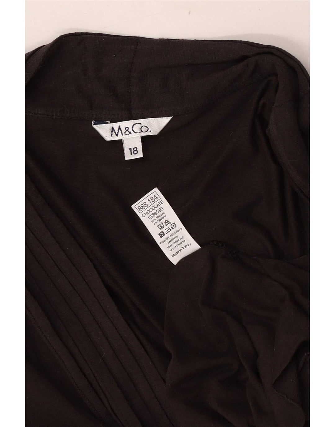 Maglione cardigan aperto da donna M&Co UK 18 XL viscosa marrone