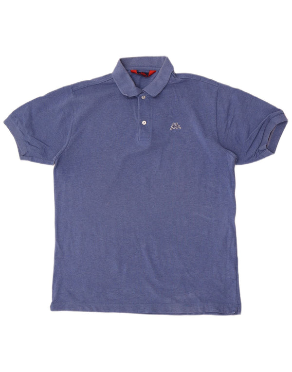 Kappa Mens Polo Shirt Medium Blue Cotton