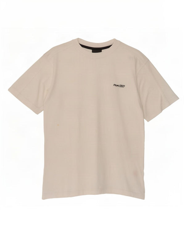T-shirt Reebok da uomo Top in cotone bianco medio