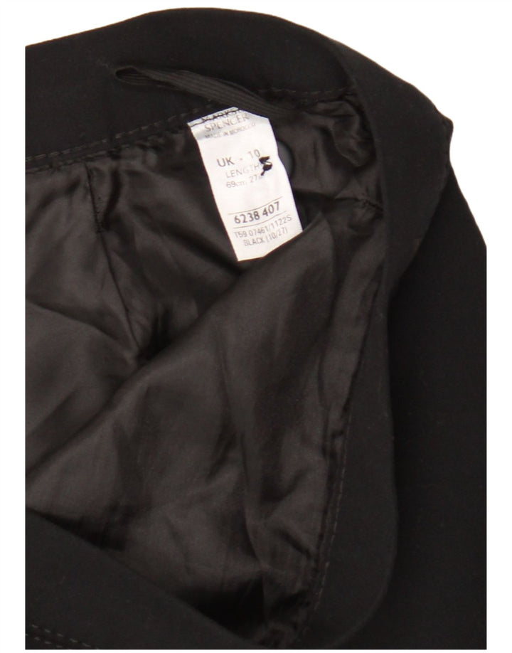 Gonna a tubino da donna Marks & Spencer UK 10 piccola W28 poliestere nero