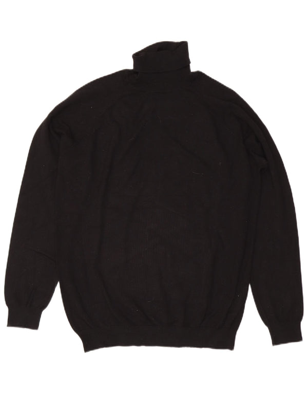 Maglione Zara da uomo con collo alto e maglione grande in viscosa nera