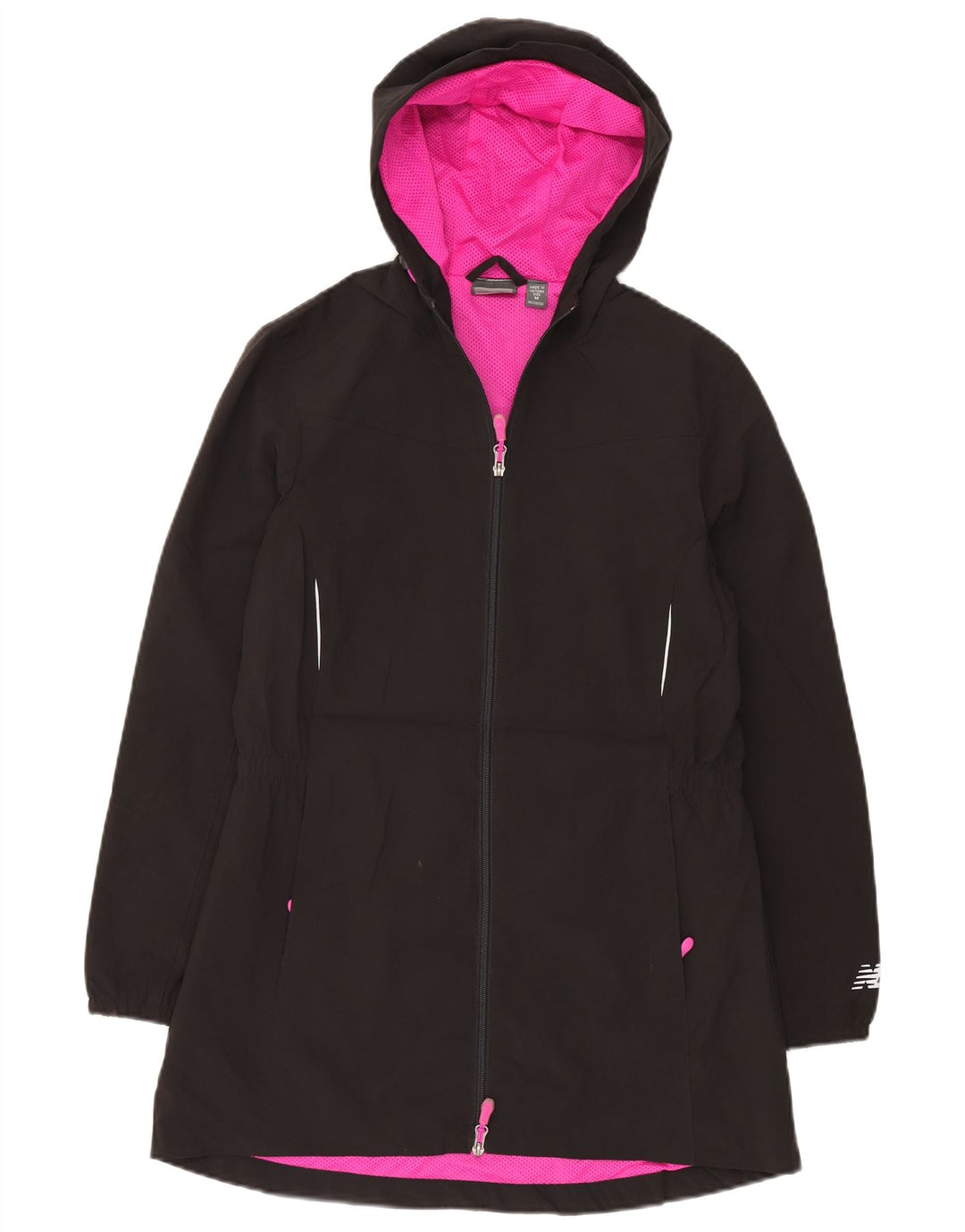 Impermeabile con cappuccio da donna New Balance UK 14 poliestere nero medio