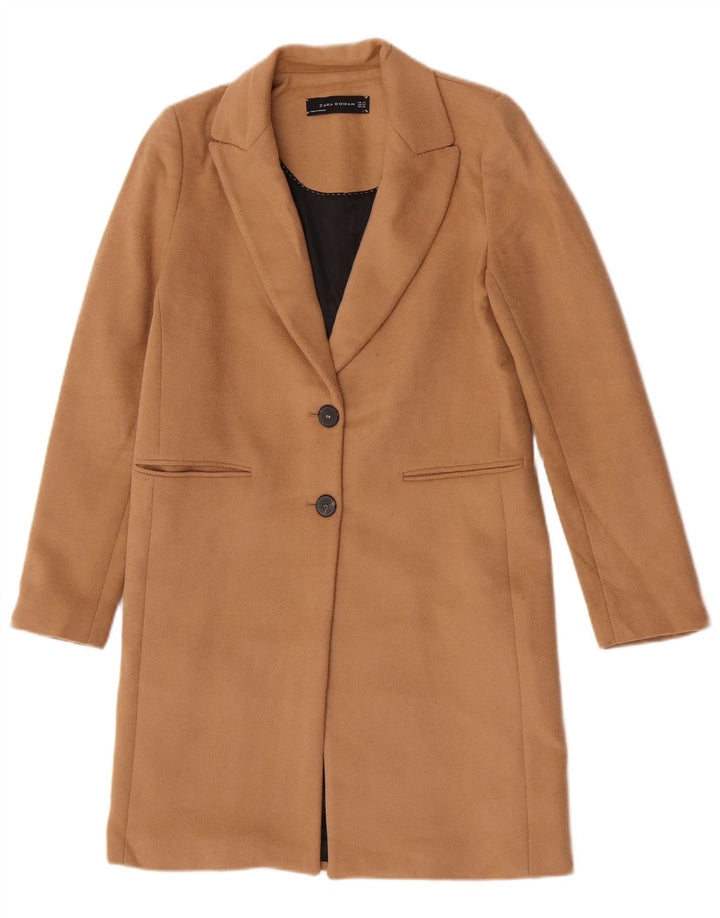 Cappotto Zara Donna UK 6 XS Beige Lana