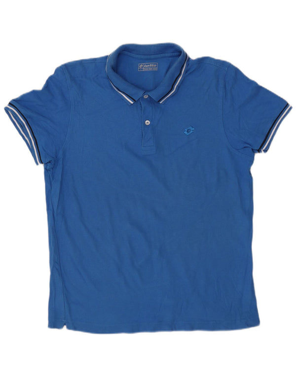 Polo Uomo Lotto Large in Cotone Blu