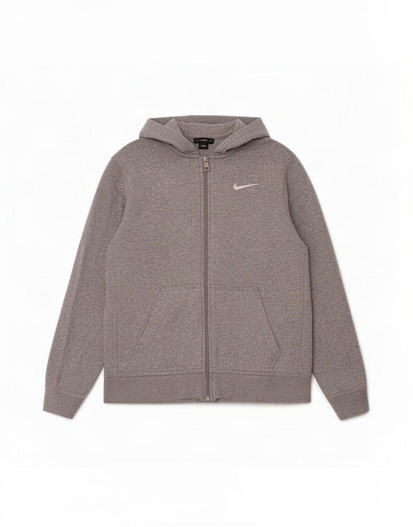 Felpa con cappuccio e zip Nike da ragazzo, 12-13 anni, grande, in cotone grigio