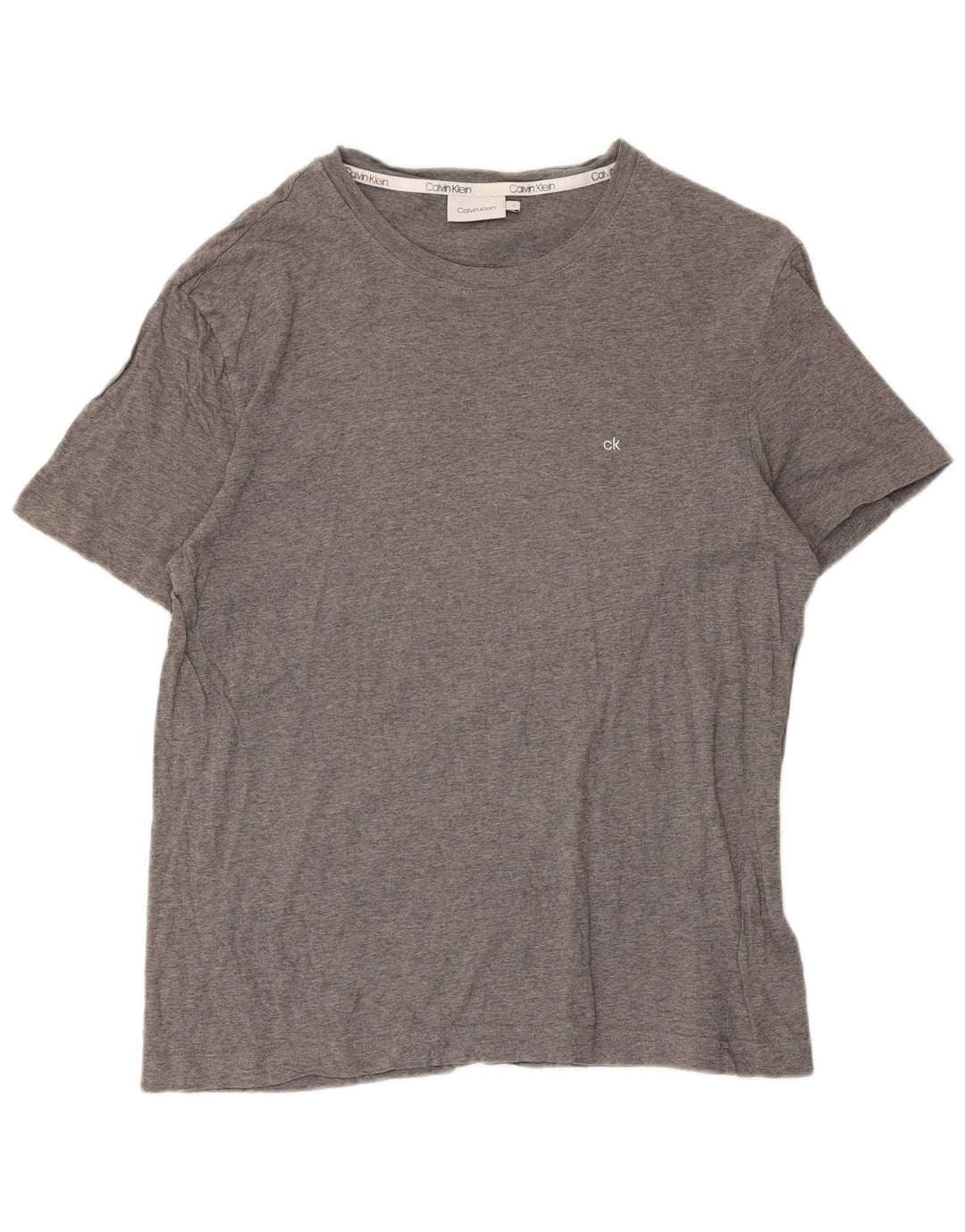 T-shirt da uomo Calvin Klein Top grande in cotone grigio