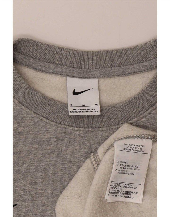 Felpa Nike Uomo Maglione Cotone Grigio Medio