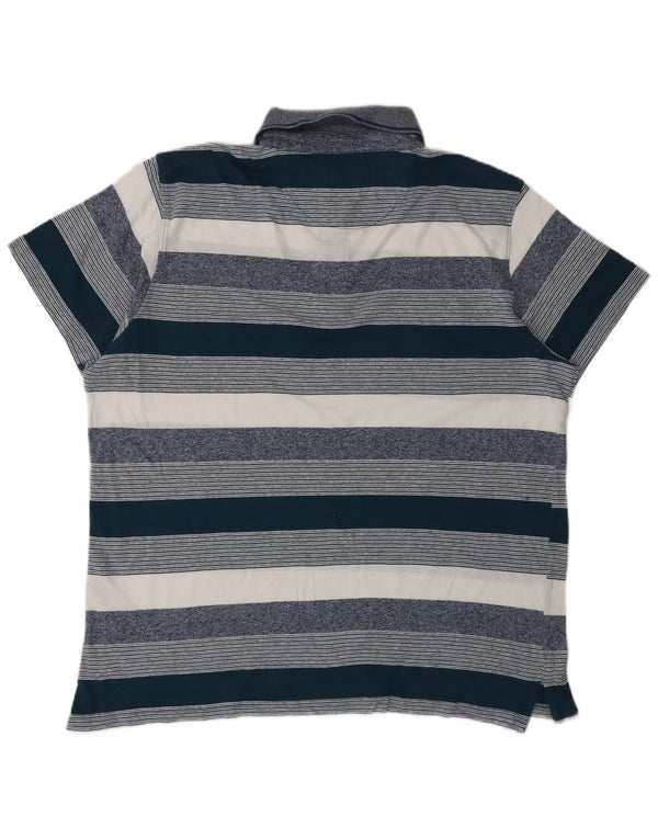 Polo da uomo Regular Fit Pierre Cardin XL in cotone a righe blu