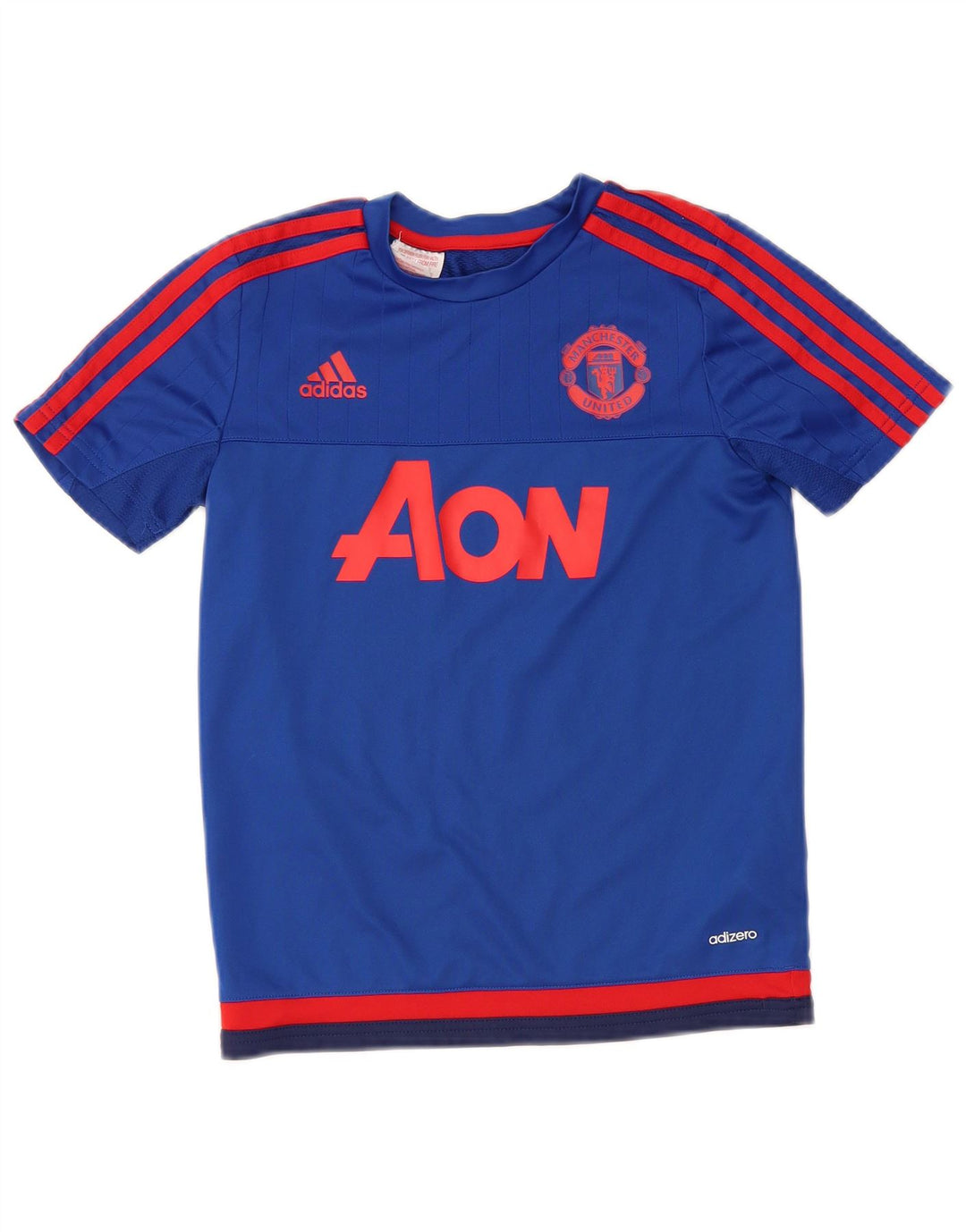 T-shirt grafica ADIDAS da bambino Manchester United 9-10 anni Blu