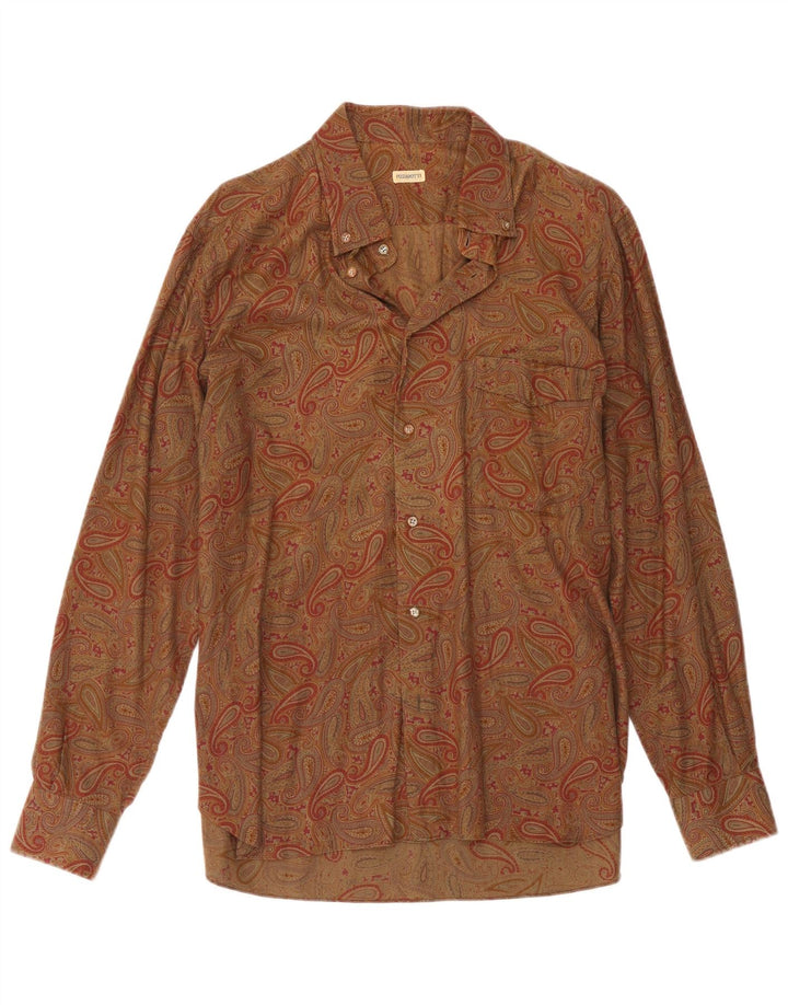 Camicia Uomo Pizzarotti Marrone Medio Paisley
