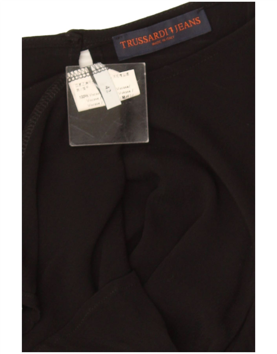 Blusa Donna Trussardi Jeans Manica Lunga IT 42 Media Nero Viscosa