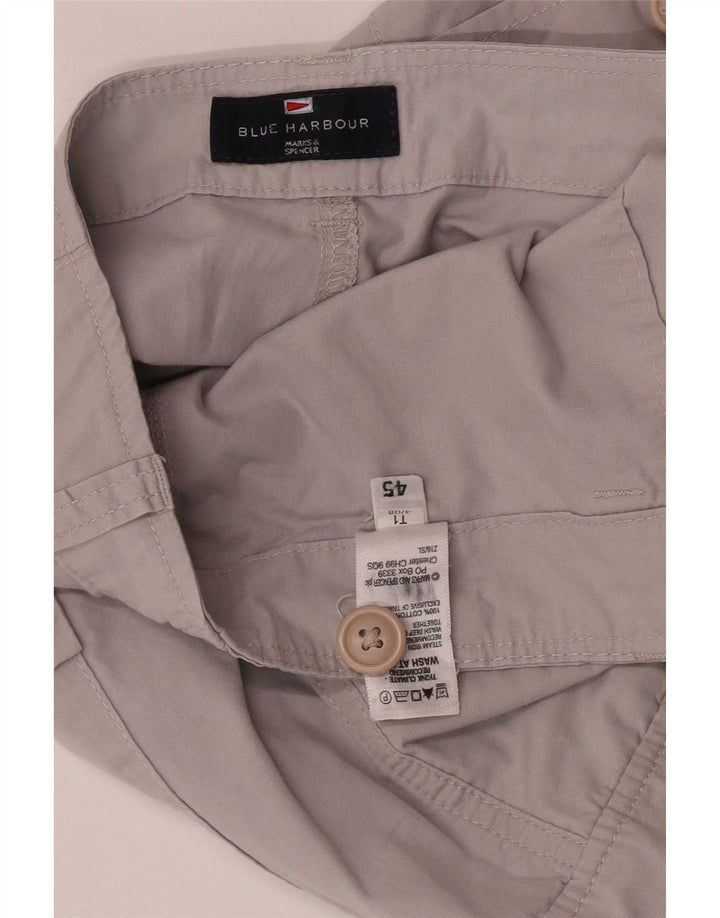 Pantaloncini cargo Marks & Spencer da uomo blu Harbour W36 grandi cotone grigio