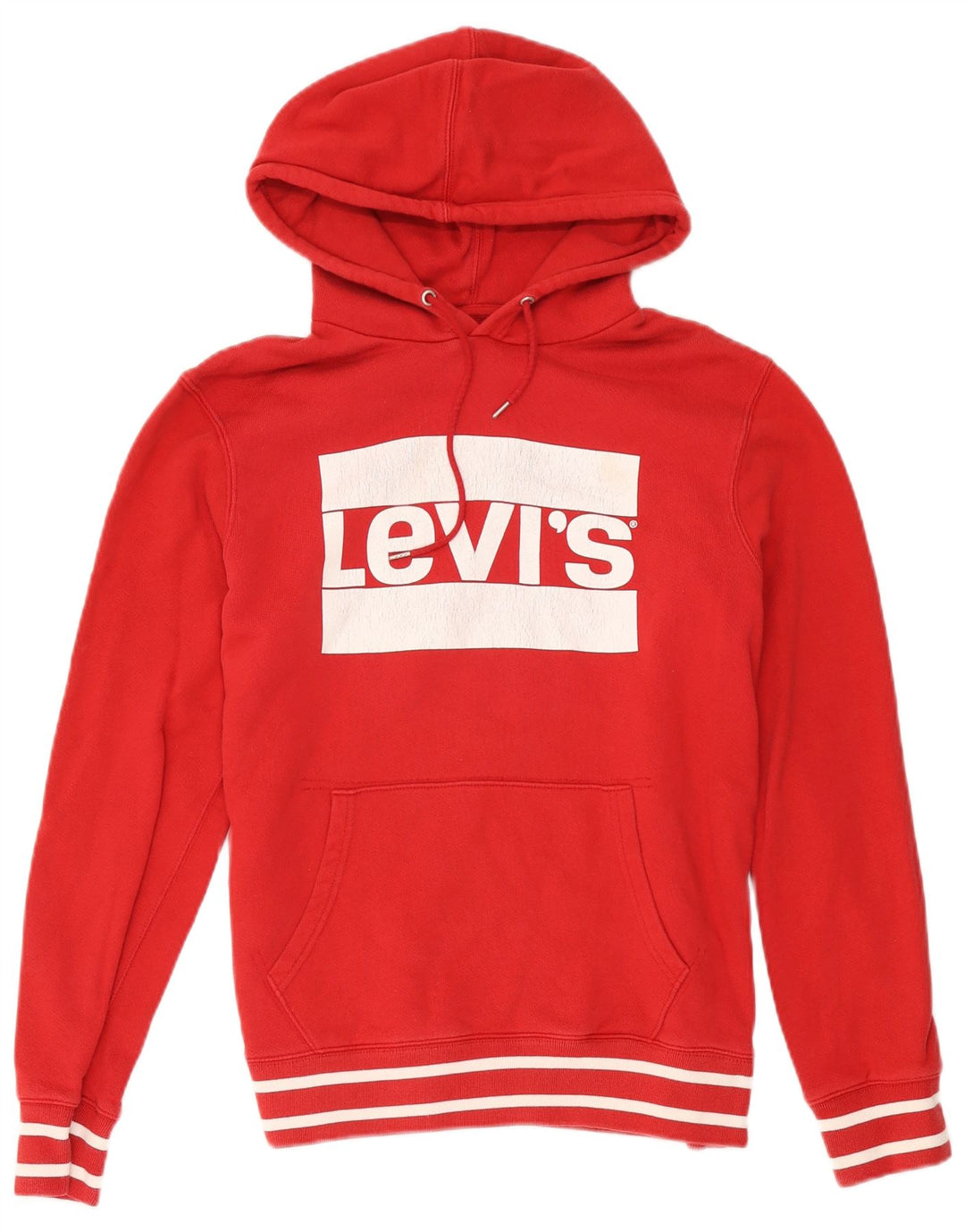 Maglione con cappuccio grafico da uomo Levi's in cotone color block rosso medio