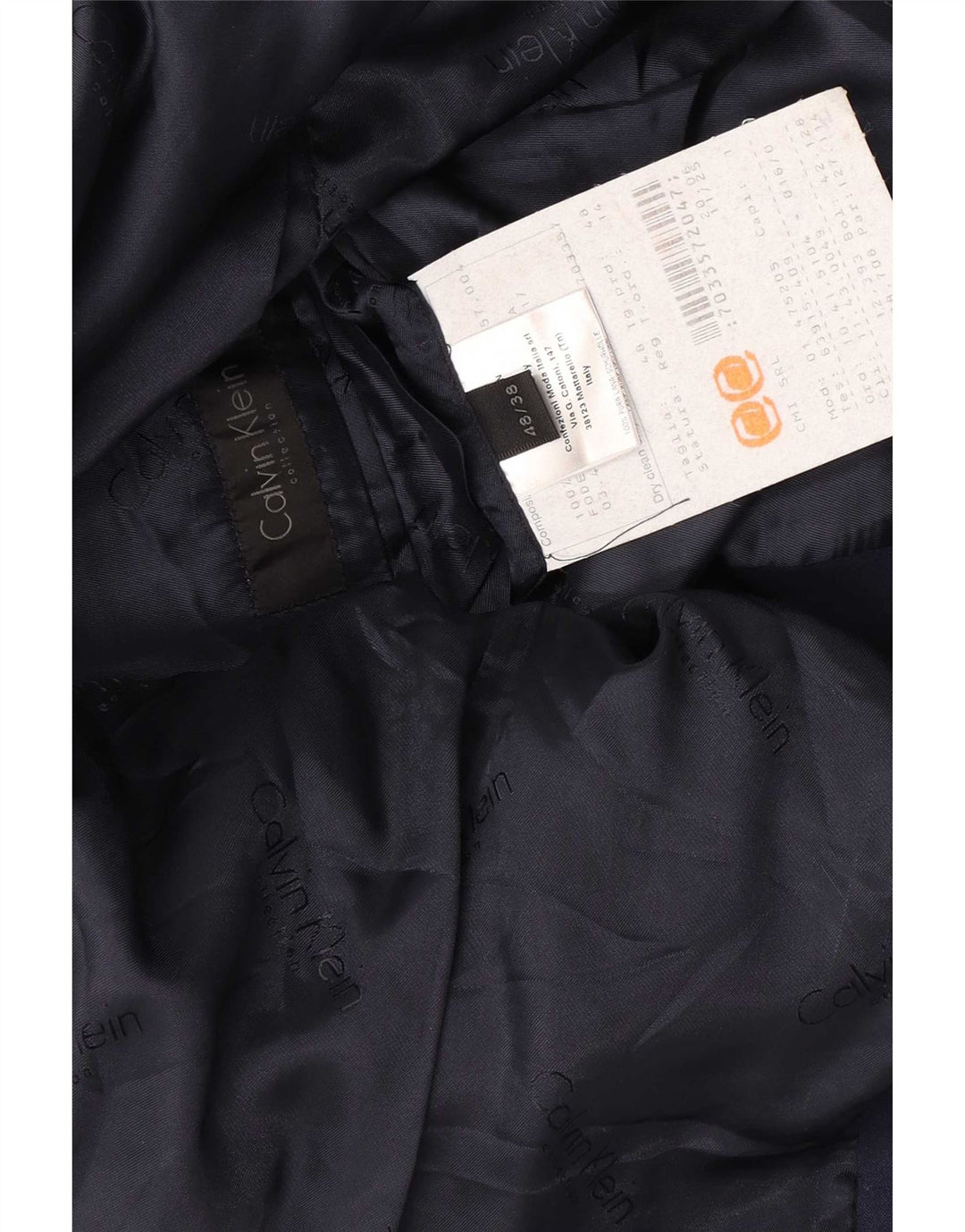 Giacca blazer da uomo a 1 bottone Calvin Klein IT 48 media lana blu navy