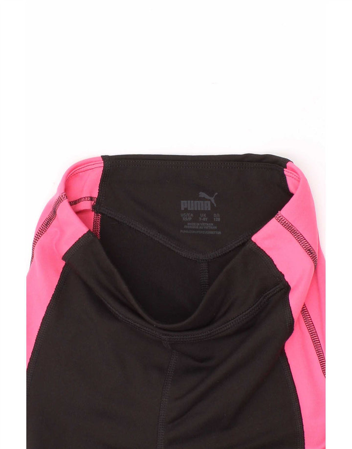 Leggings Capri grafici per ragazze Puma 7-8 anni Poliestere color block nero