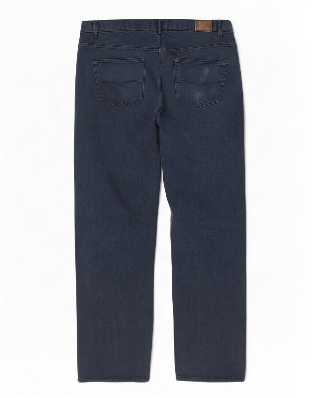 Jeans dritti da uomo Marks & Spencer blu Harbour W34 L31 cotone blu scuro