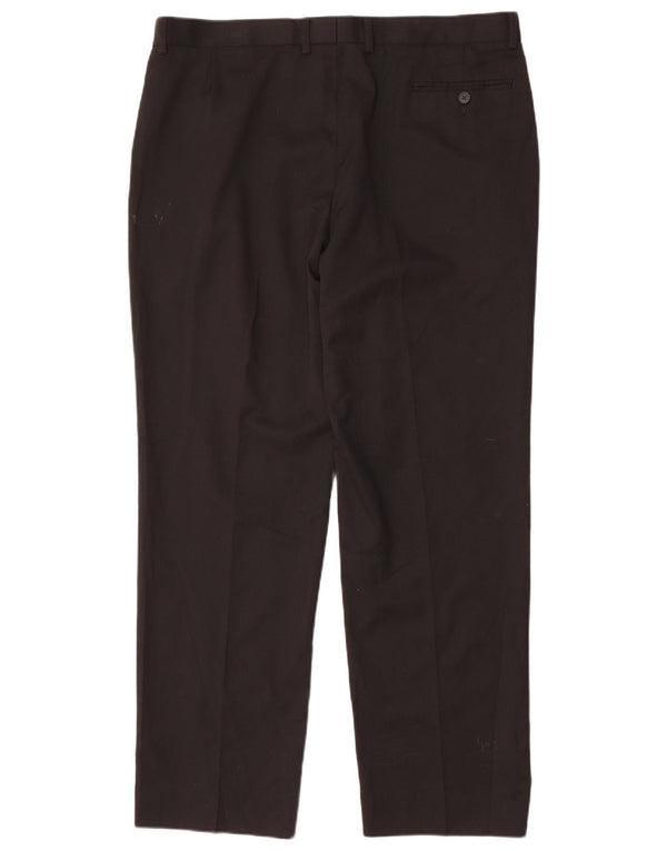 Pantaloni chino vestibilità regolare da uomo Marks & Spencer W38 L31 poliestere nero