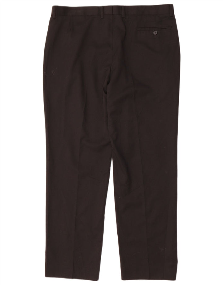 Pantaloni chino vestibilità regolare da uomo Marks & Spencer W38 L31 poliestere nero