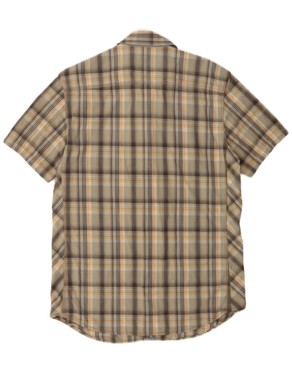 Camicia a maniche corte da uomo Sundek grande in cotone scozzese multicolore