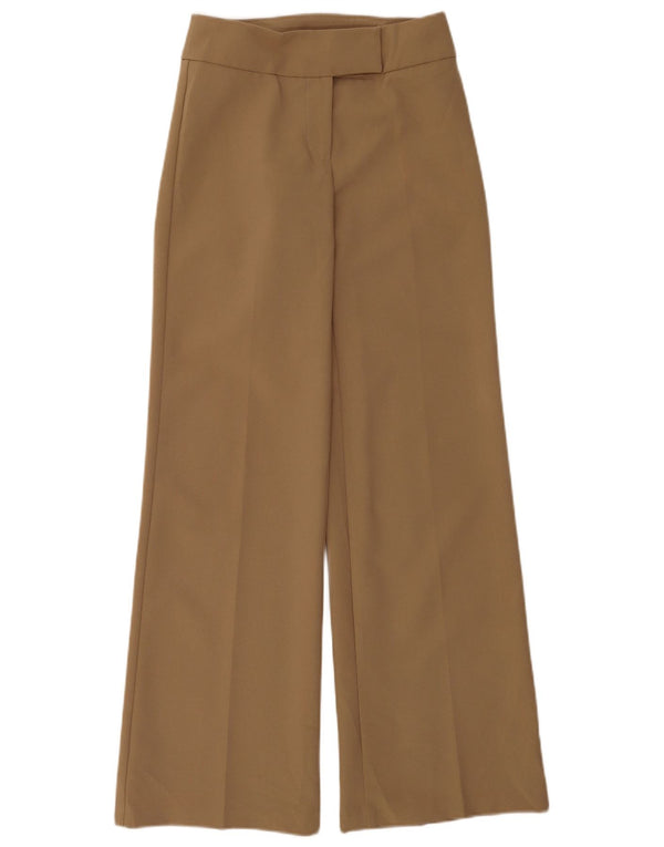 Pantaloni casual a gamba larga da donna Benetton IT 38 XS W26 L32 Poliestere beige