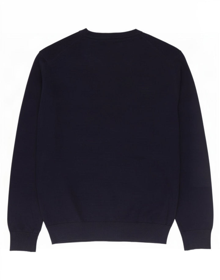 Crew Clothing Maglione da uomo con scollo a V in cotone medio blu navy