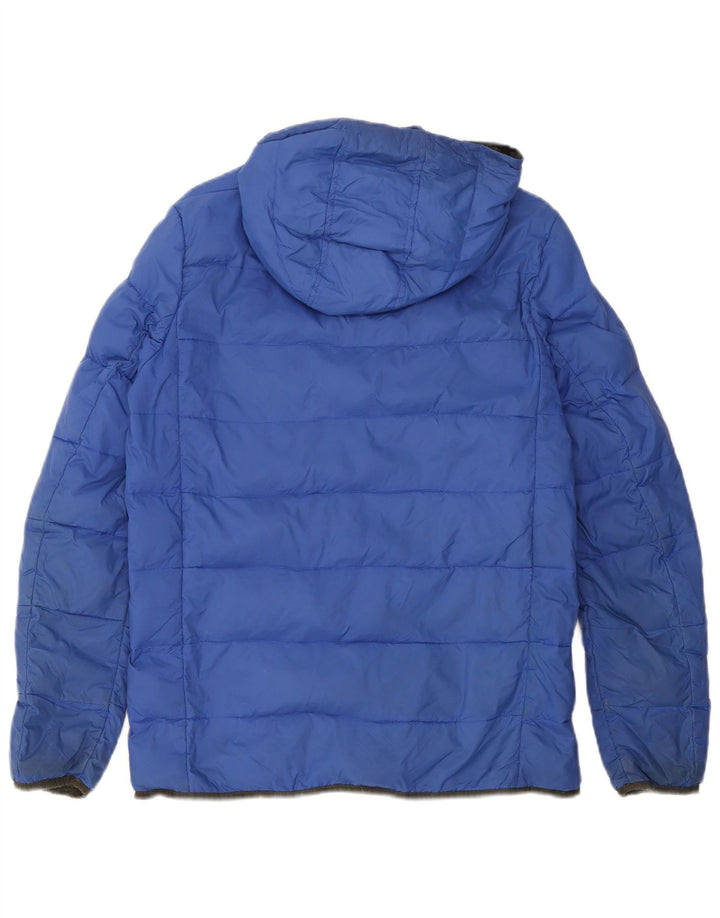 Giacca imbottita con cappuccio Armani Junior Bambino 15-16 anni Blu in poliammide
