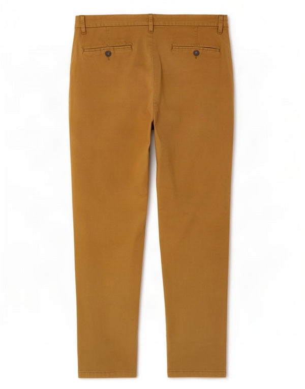 Pantaloni chino slim da uomo Marks & Spencer W36 L31 cotone marrone