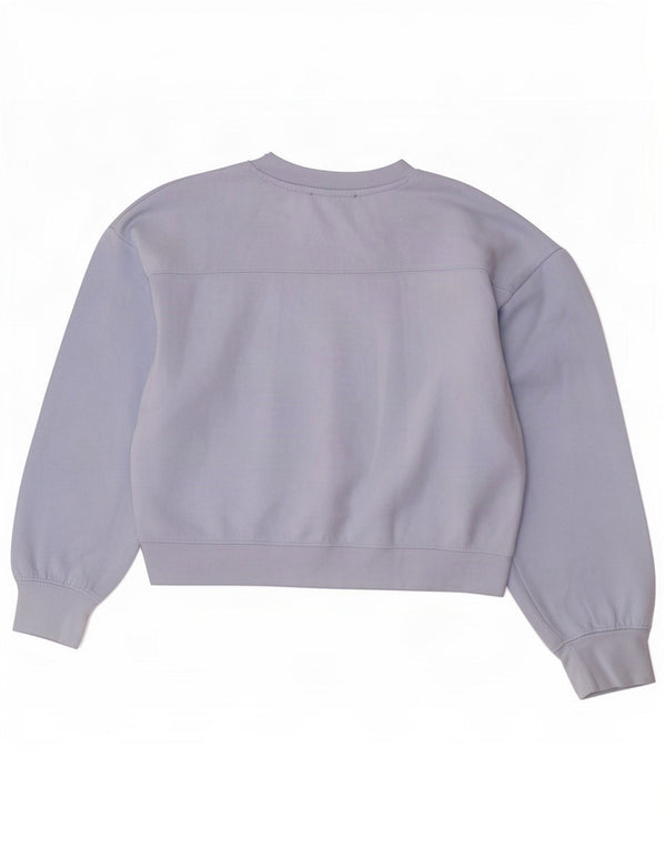 Felpa corta oversize da donna Zara, maglione, UK 10, piccola, blu, in poliestere