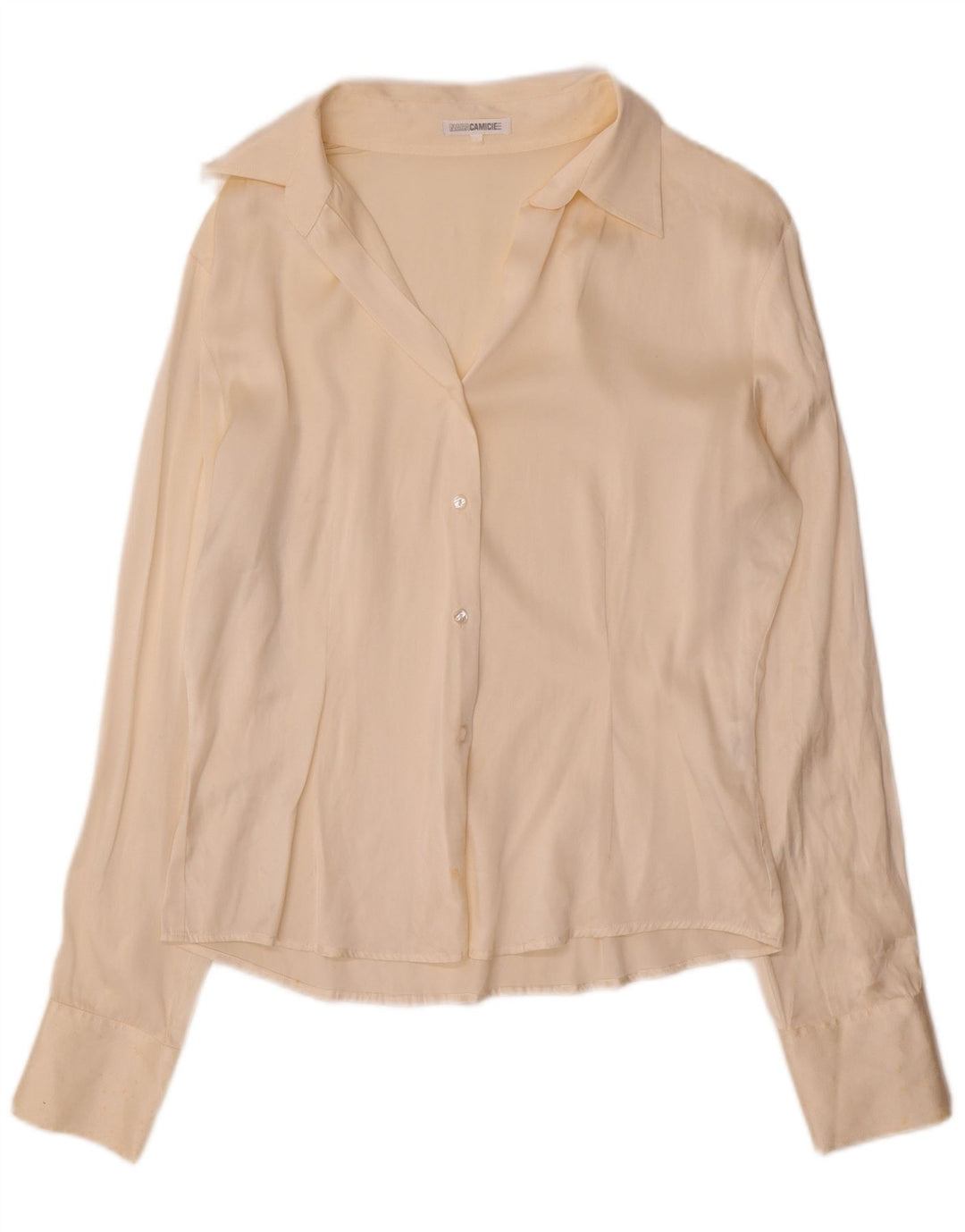 Camicetta camicia da donna Naracamicie UK 16 grande seta bianco sporco