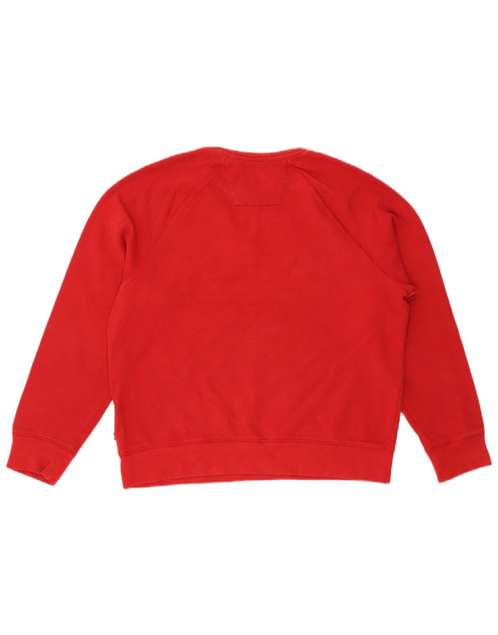 Felpa grafica da uomo Nautica Maglione rosso medio in cotone