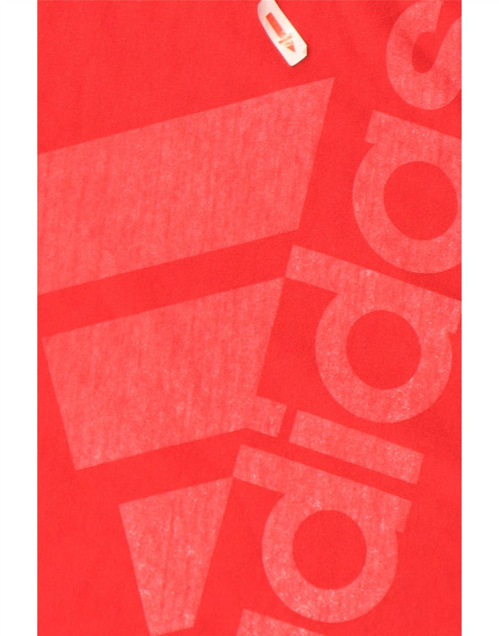 T-shirt grafica da uomo Adidas Top grande in cotone rosso