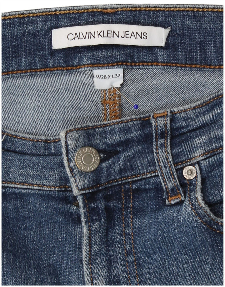 Jeans slim da uomo Calvin Klein W28 L27 cotone blu