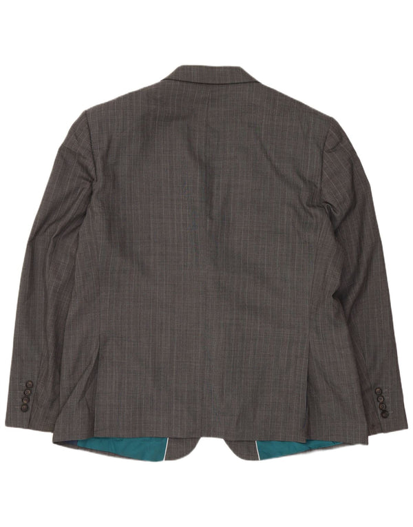 Giacca blazer a 2 bottoni da uomo Marks & Spencer IT 56 3XL Lana gessata grigia