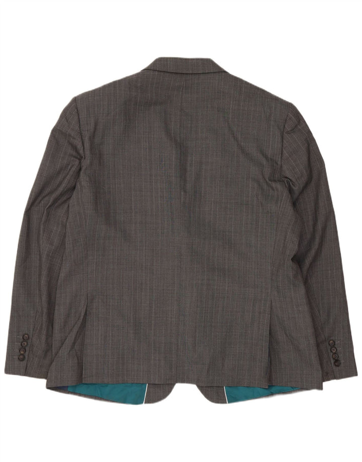 Giacca blazer a 2 bottoni da uomo Marks & Spencer IT 56 3XL Lana gessata grigia