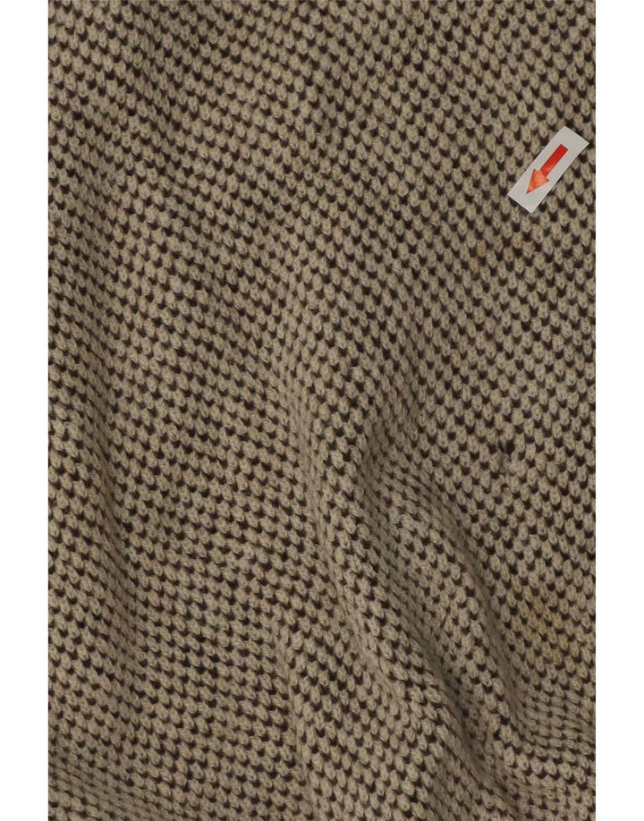 Maglione da uomo Bizzarro con collo a bottoni IT 48 Beige medio screziato