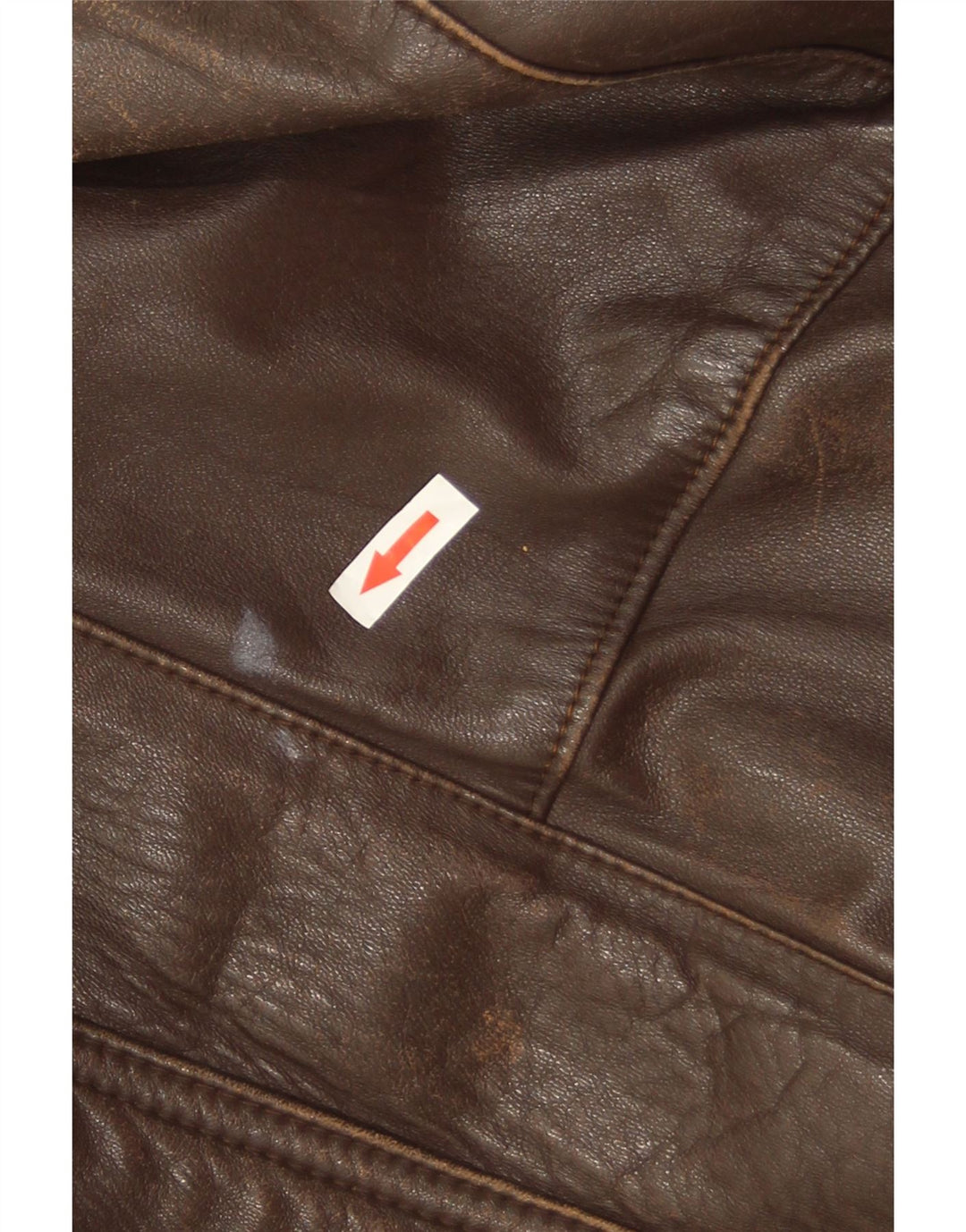 Giacca in pelle vintage da uomo UK 44 2XL Marrone