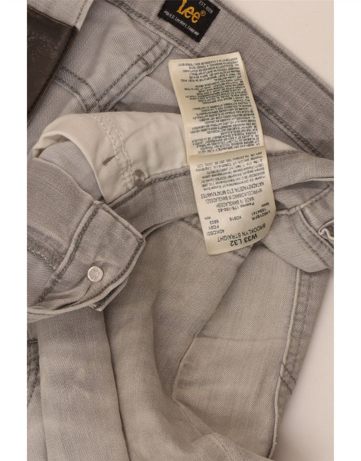 Jeans dritti da uomo LEE W33 L32 Grigi
