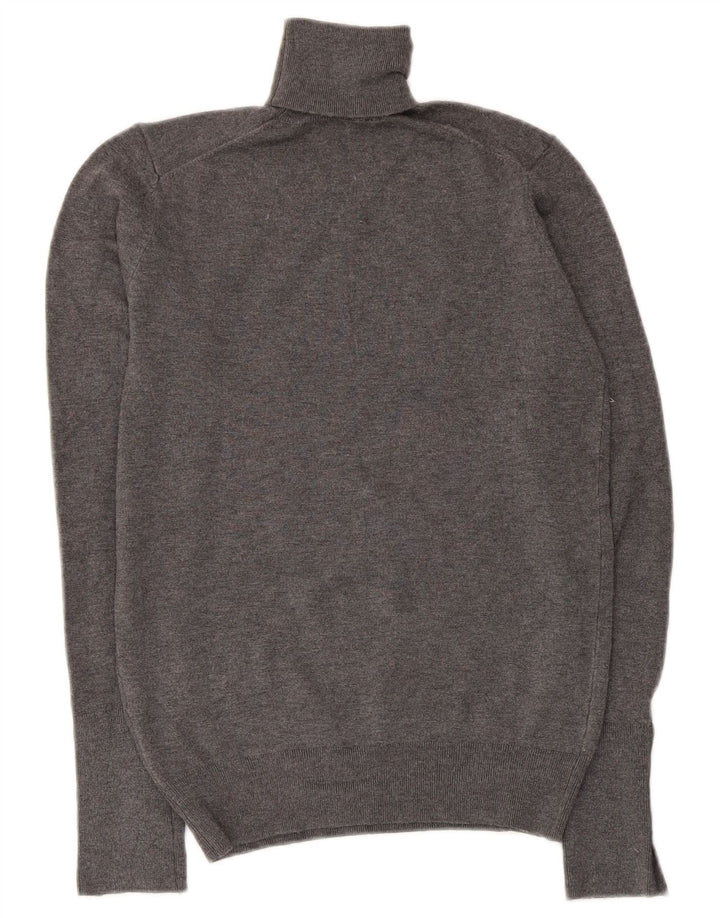 Maglione maglione collo alto da donna Zara UK 8 piccolo grigio