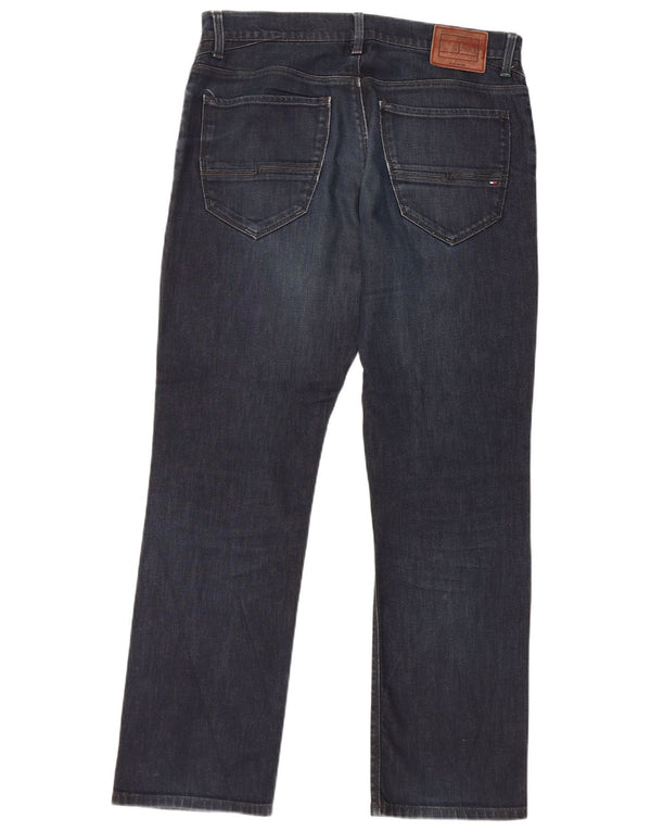 Tommy Hilfiger Womens Mercer Straight Jeans W34 L32 Navy Blue Cotton